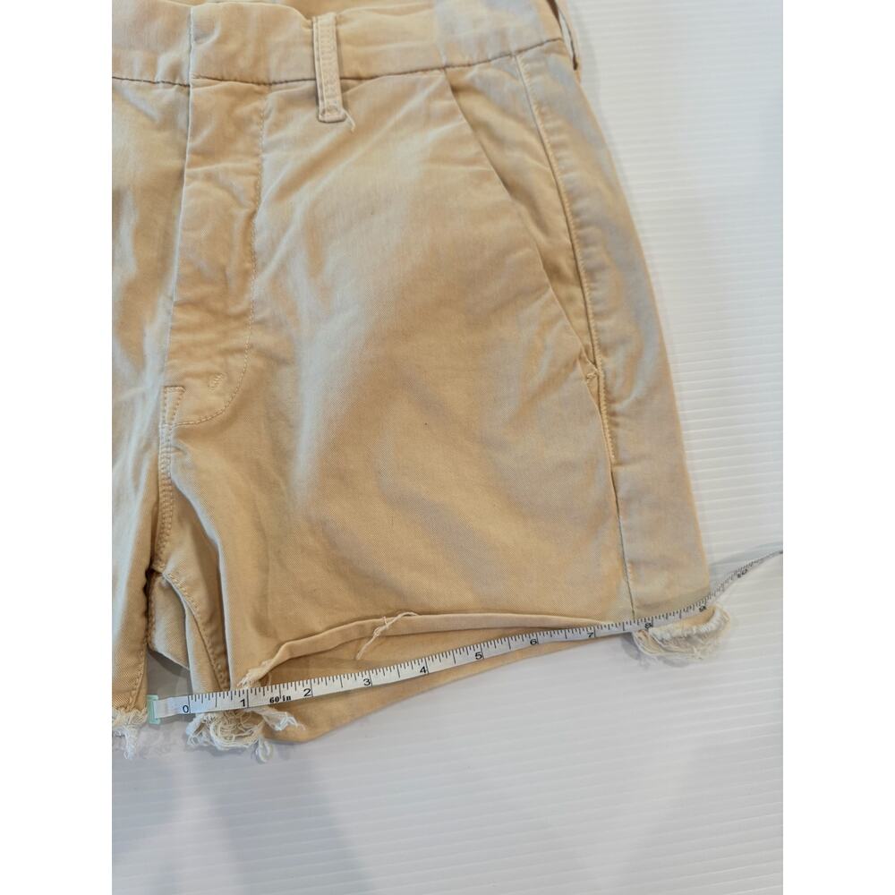 Mother The Shaker Prep Short Fray Killing Time Sesame Beige Cutoff Shorts 25 - Picture 9 of 16